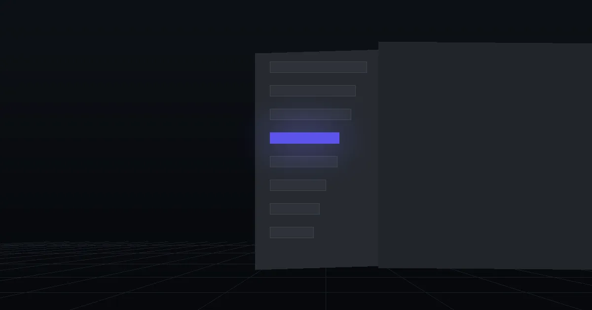 A dark panel of stacked bars in descending length, one bar lit indigo