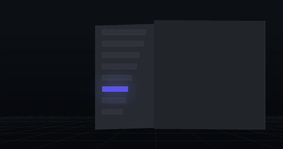 A dark panel of stacked bars in descending length, one bar lit indigo