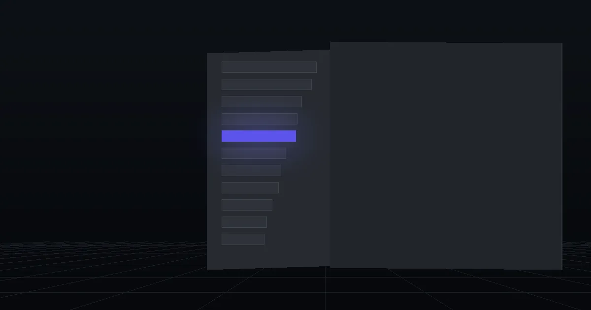 A dark panel of ranked horizontal bars in descending length, one bar lit indigo