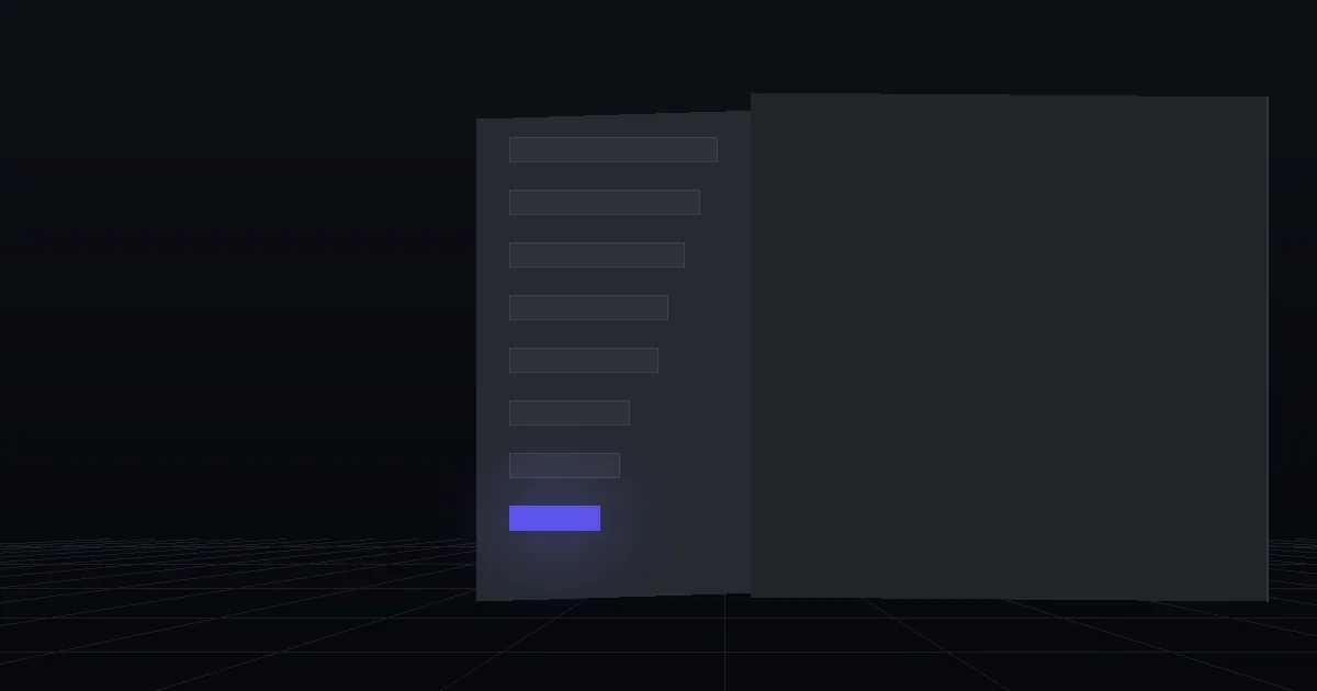 A dark panel of stacked bars in descending length, one bar lit indigo
