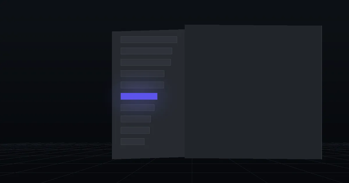 A dark panel of stacked bars in descending length, one bar lit indigo