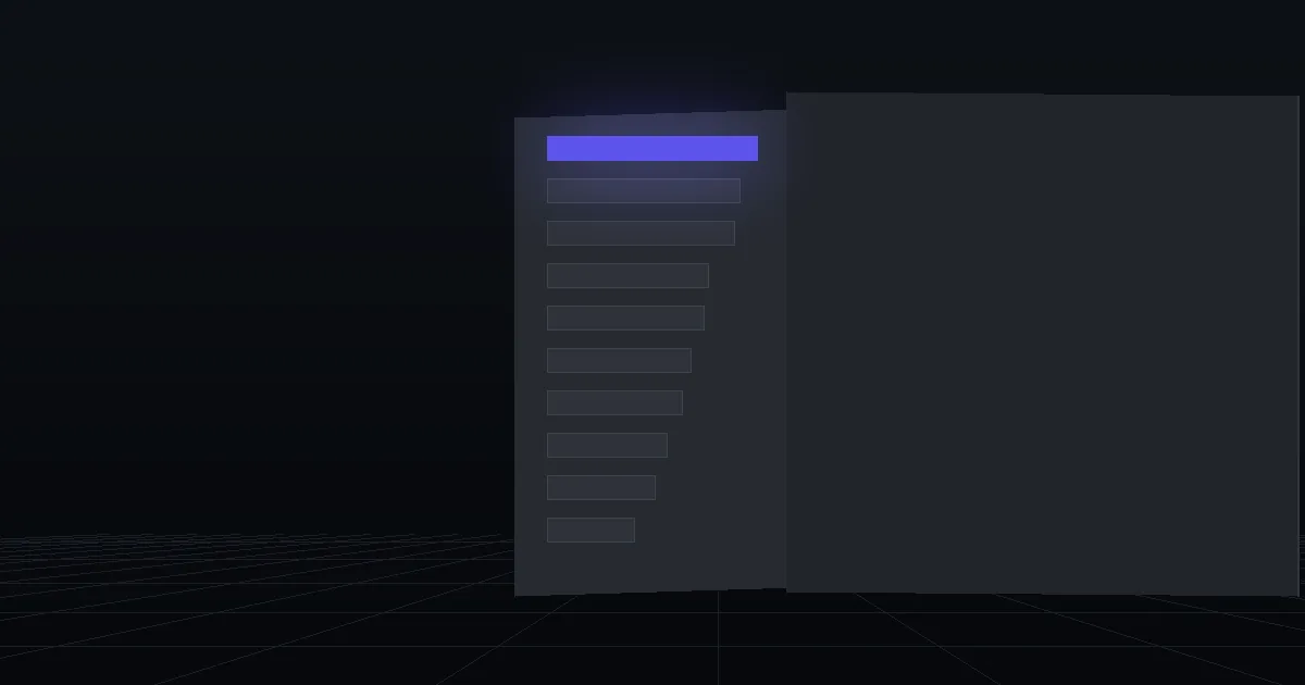 A dark panel of stacked bars in descending length, one bar lit indigo