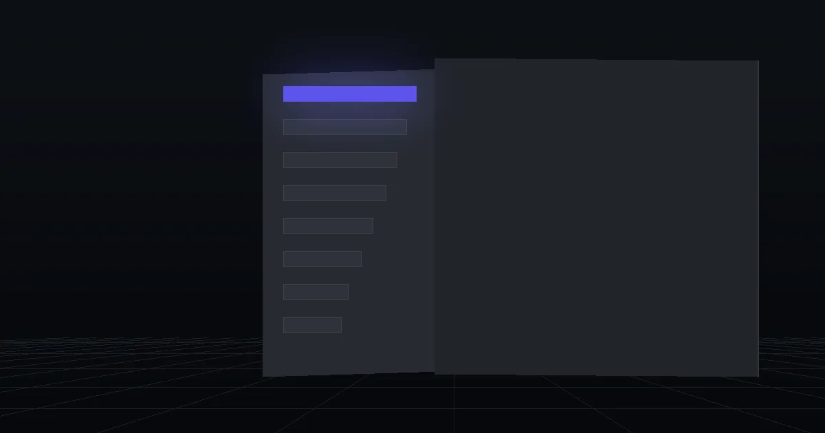 A dark panel of stacked bars in descending length, one bar lit indigo