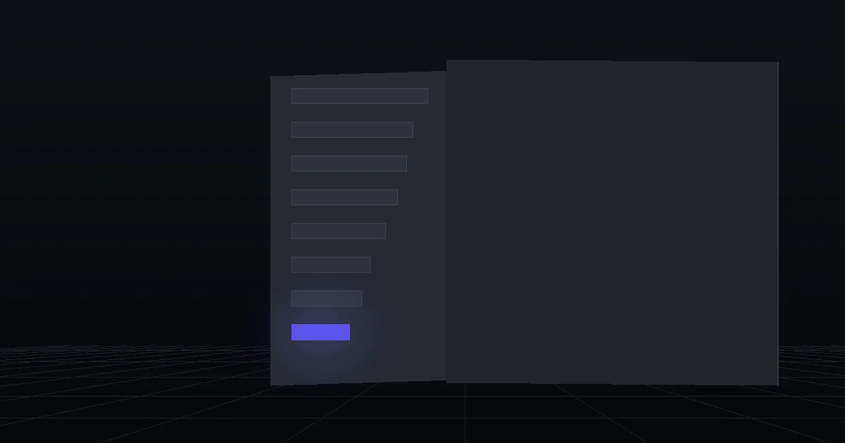 A dark panel of stacked bars in descending length, one bar lit indigo