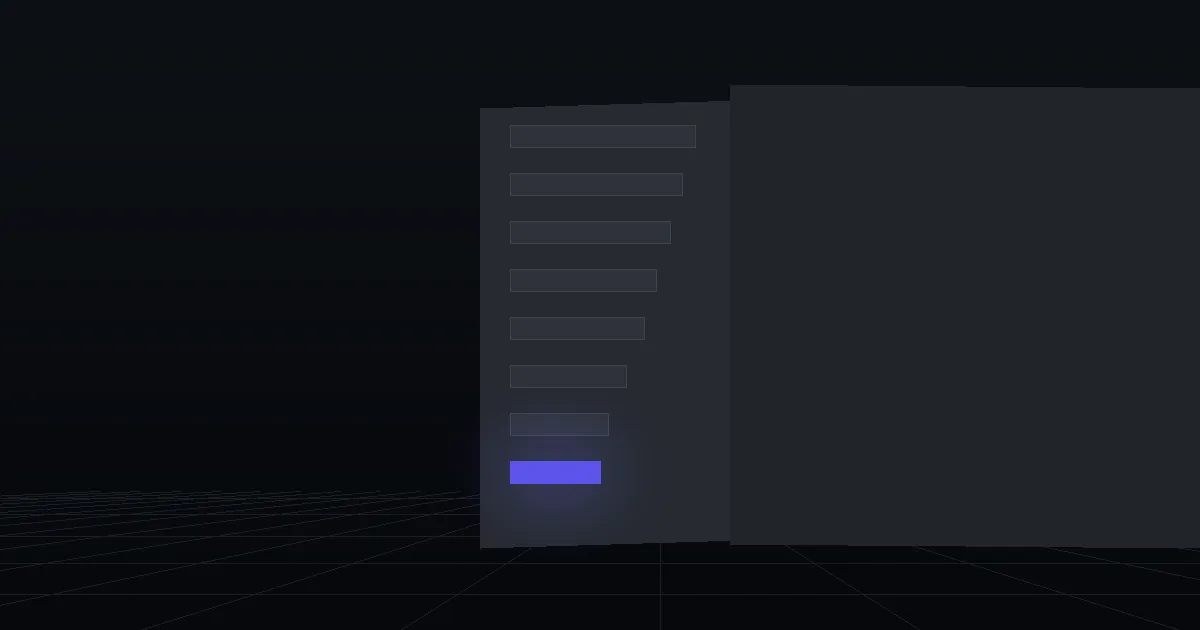 A dark panel of stacked bars in descending length, one bar lit indigo