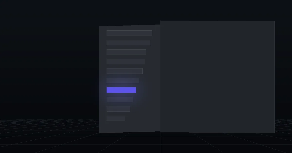 A dark panel of stacked bars in descending length, one bar lit indigo