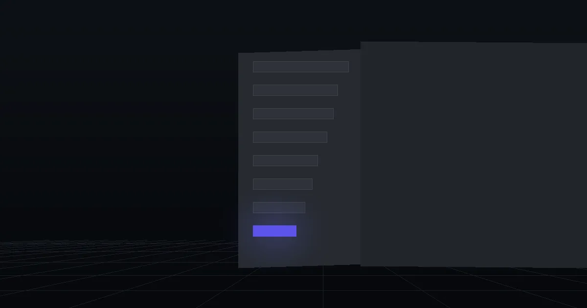 A dark panel of stacked bars in descending length, one bar lit indigo