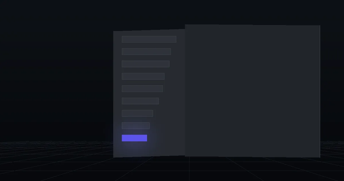 A dark panel of stacked bars in descending length, one bar lit indigo