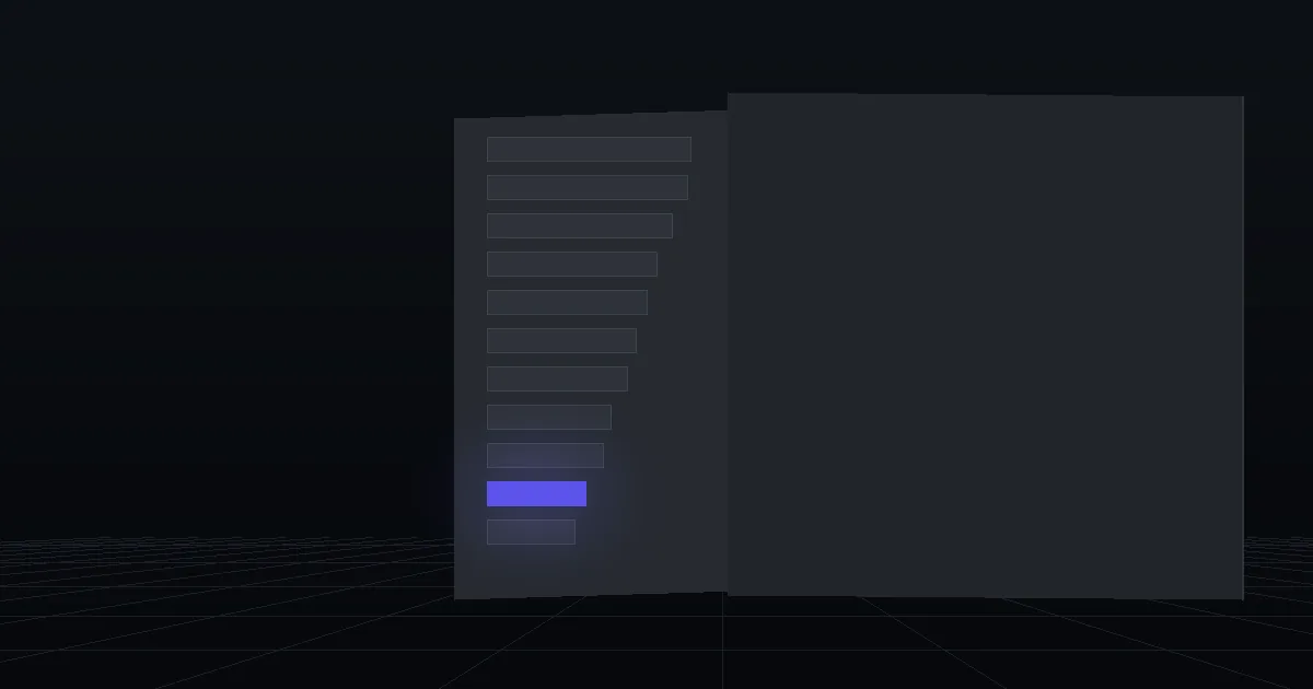 A dark panel of stacked bars in descending length, one bar lit indigo