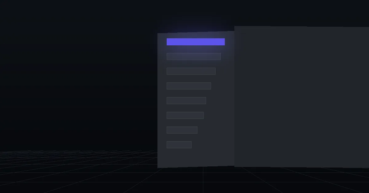 A dark panel of stacked bars in descending length, one bar lit indigo