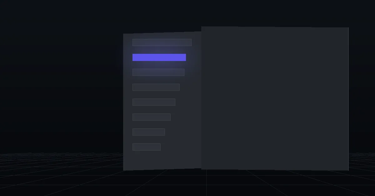 A dark panel of stacked bars in descending length, one bar lit indigo