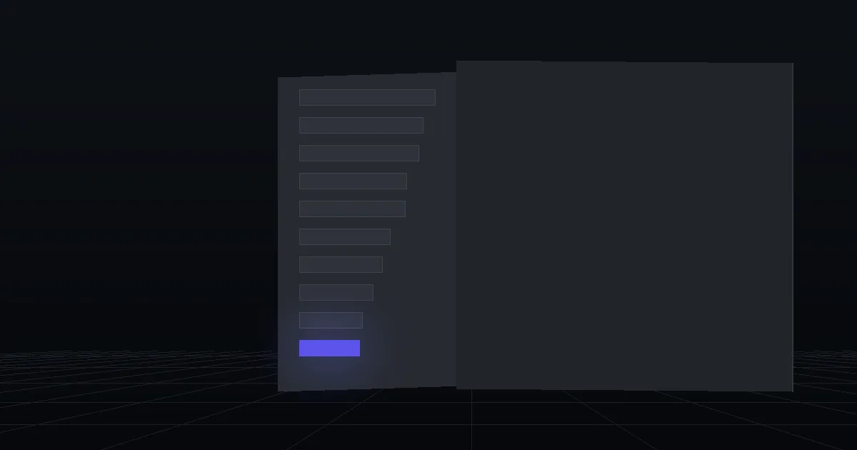A dark panel of ranked horizontal bars in descending length, with the top bar lit indigo