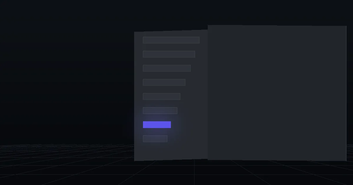 A dark panel of stacked bars in descending length, one bar lit indigo