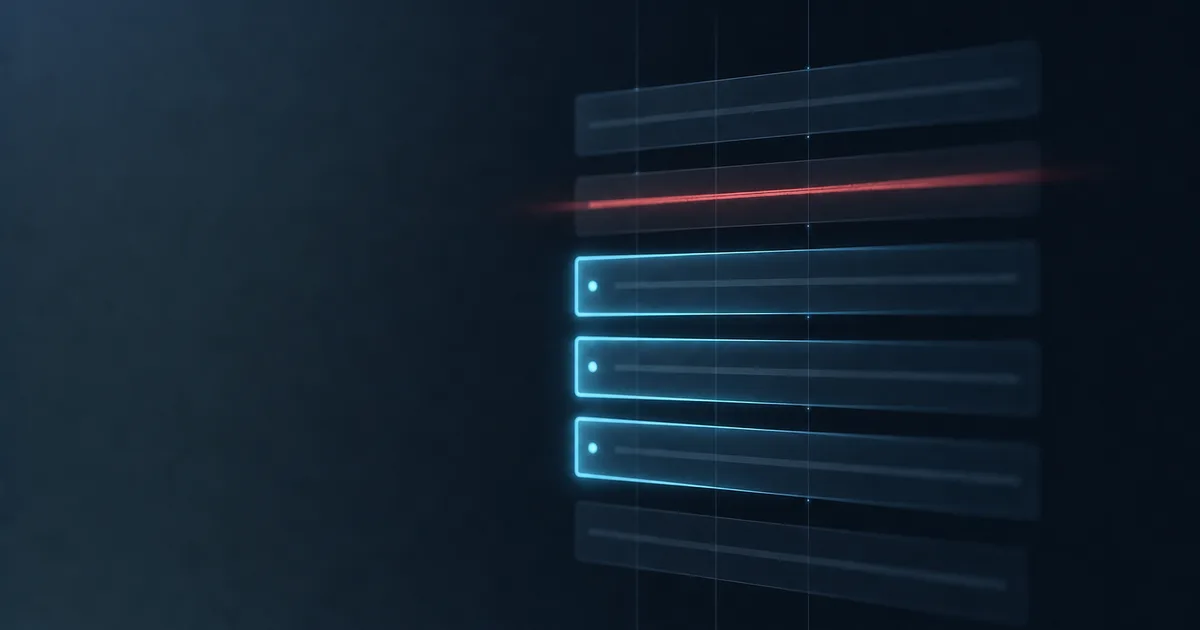 A contract clause block where one guarantee line is struck through and three measurable lines glow